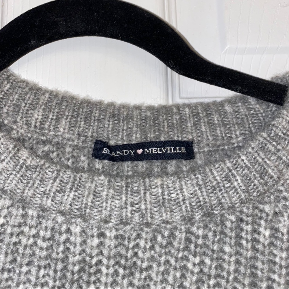 Brandy Melville Gray Knit Sweater - Picture 3 of 3
